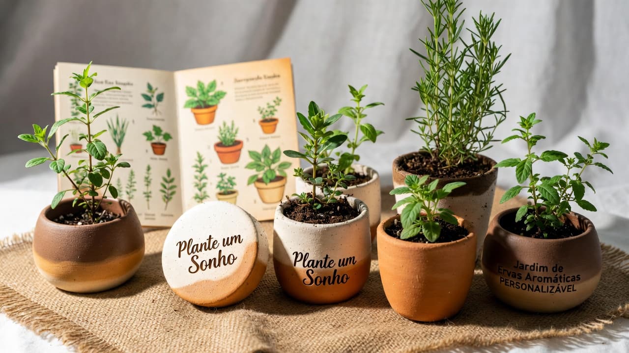 Plante um Sonho — Jardim de Ervas Aromáticas Personalizável