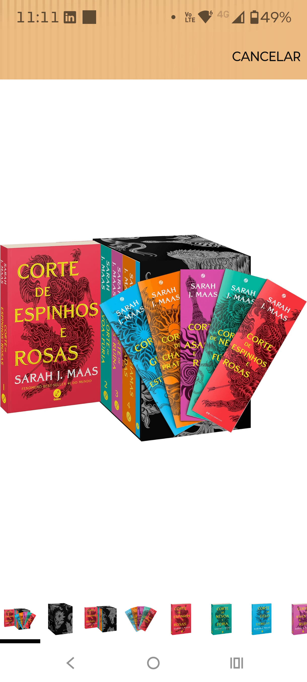 Box livros: corte de espinhos e Rosas