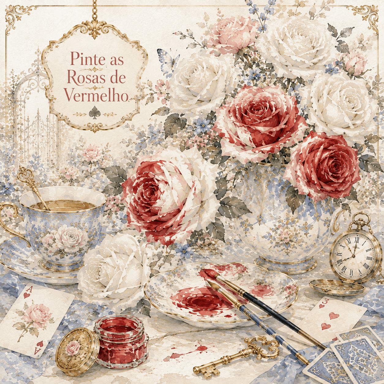 Pinte as Rosas de Vermelho